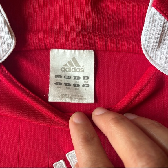 Chicago Fire MLS Soccer Jersey Yth L Climacool Adidas Authentic Red White Y2K 06 - Picture 3 of 11